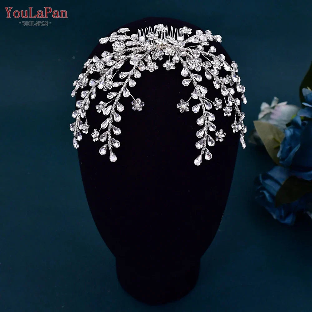 TOPQUEEN Rhinestone Bridal Comb Women Hair Clip Wedding
