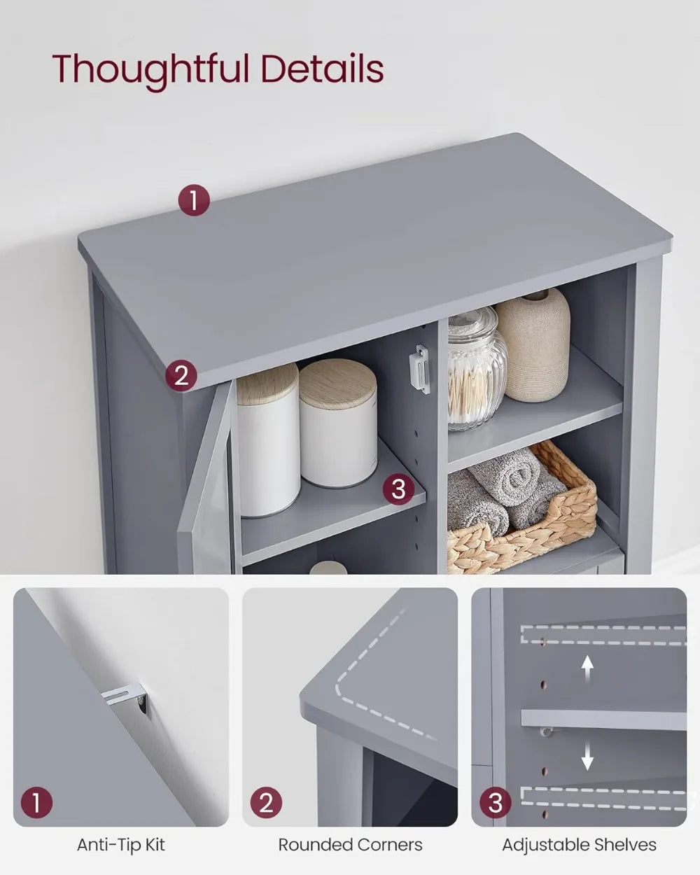 Bathroom Floor Storage Cabinet, Bathroom Cabinet Freestanding, Kitchen