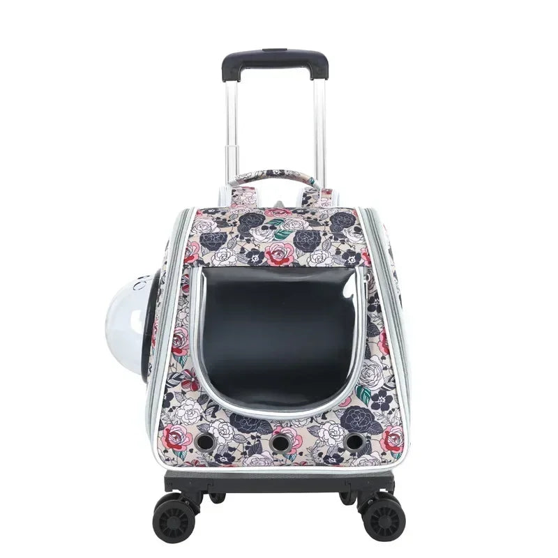 2 In 1 Large Pet Cat Backpack Stroller
