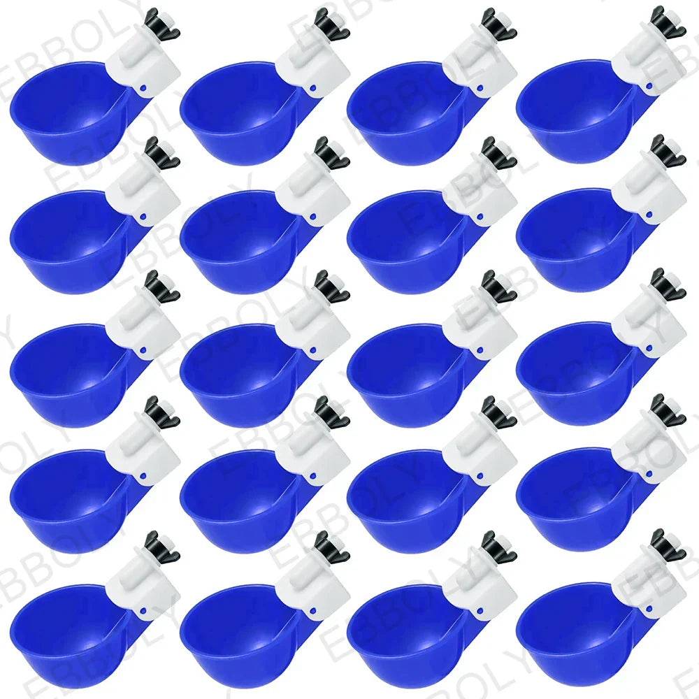12/20/30PCS Automatic Chicken Water Feeder Drinking Cups Poultry