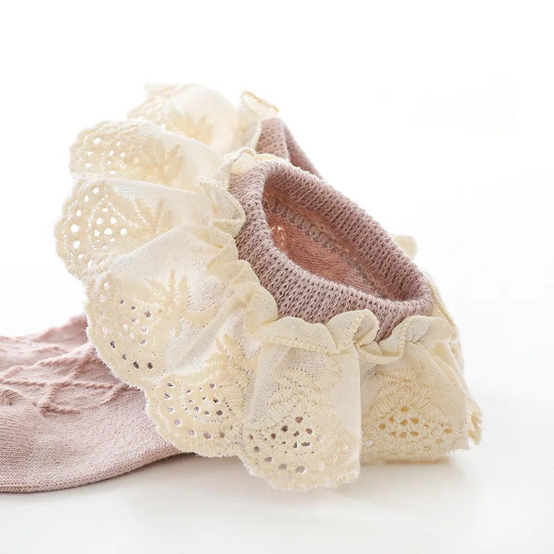 5Pairs/Lot Spring Autumn Baby Girls Socks Newborn Infant