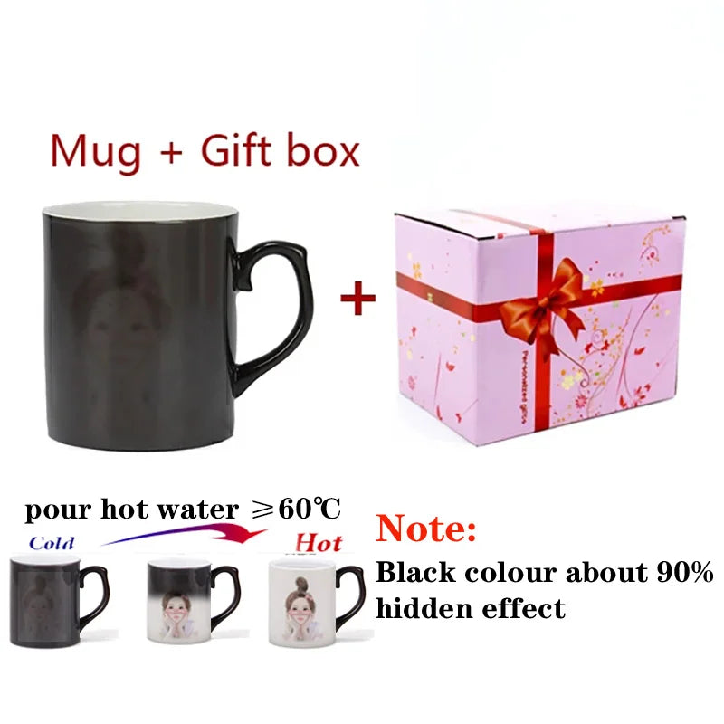 Personalised Magic Mugs Custom Colour Changing Cup Heat