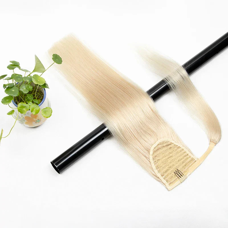 Ponytail Human Hair Clip in Extensions 100% Remy