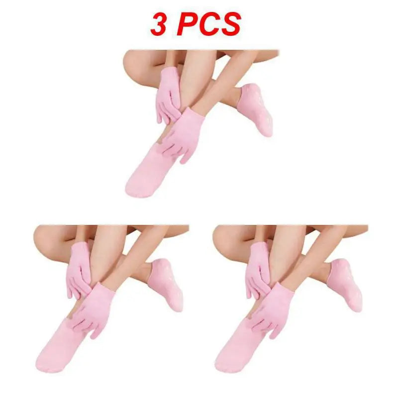 1~4PCS Reusable SPA Gel Socks Moisturizing Whitening Exfoliating