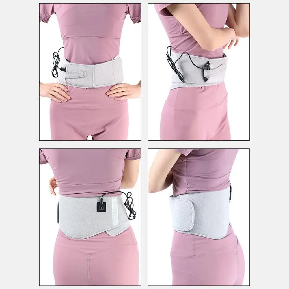 Waist Lumbar Back Pad Belt Heated Massage Back