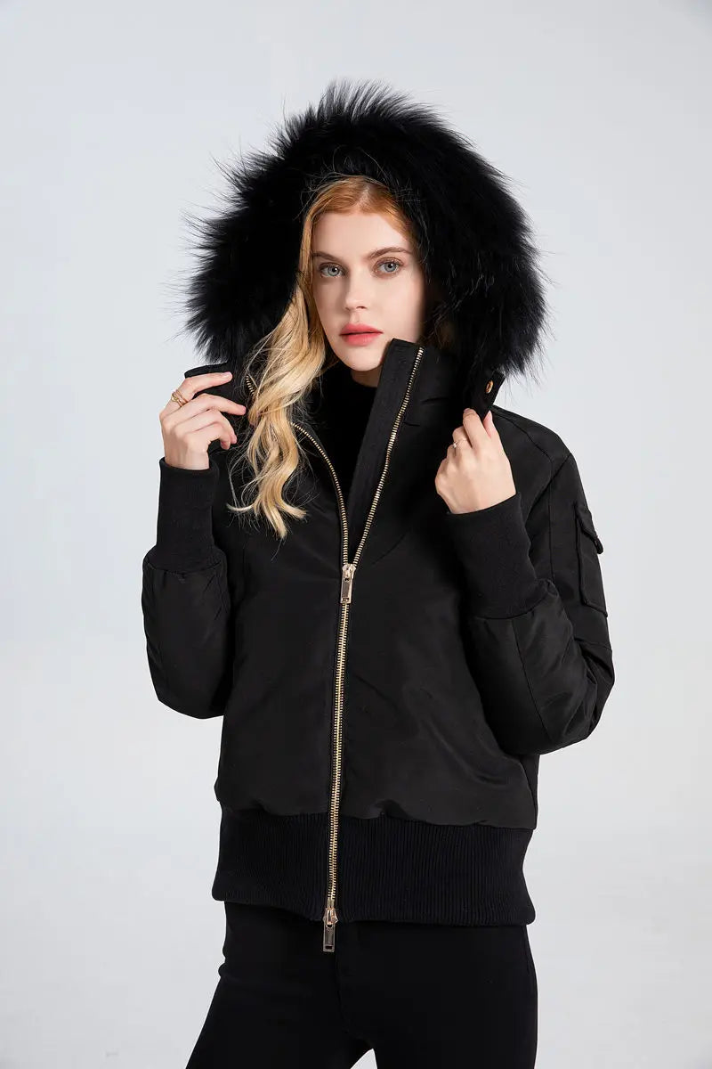 AS 2023 winter fashion woman bomber coat filled