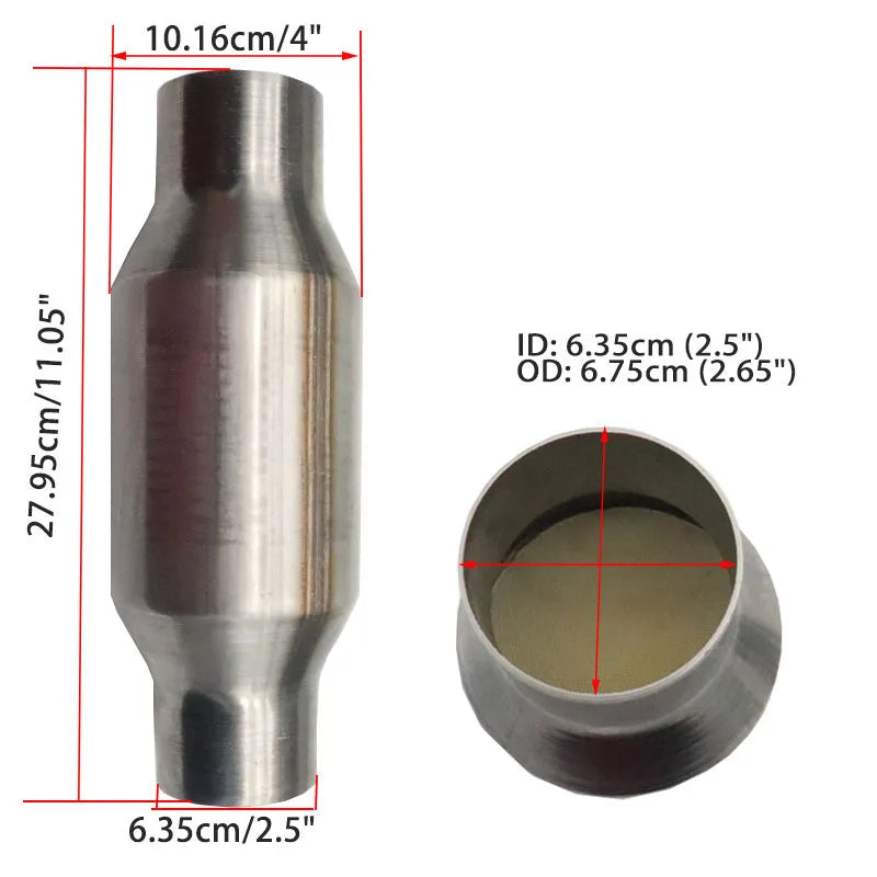 2.5" Universal Car Catalytic Converter Exhaust Systems Muffler