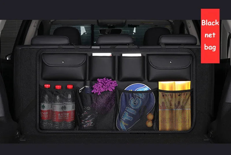 PU Leather Car Rear Seat Back Storage Bag