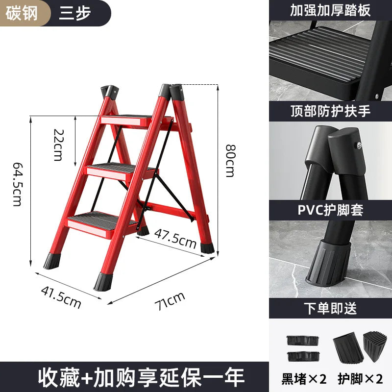 Indoor Climbing Kitchen Stool Multifunctional Ladder Chair Stable
