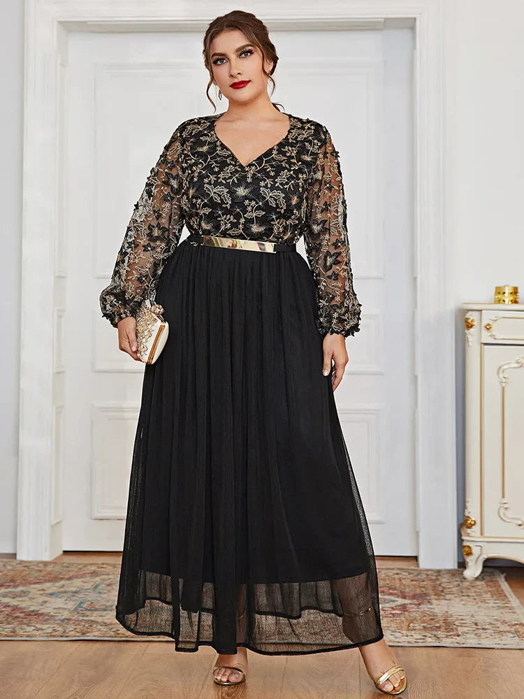 Women Plus Size Maxi Dresses 2023 New Autumn