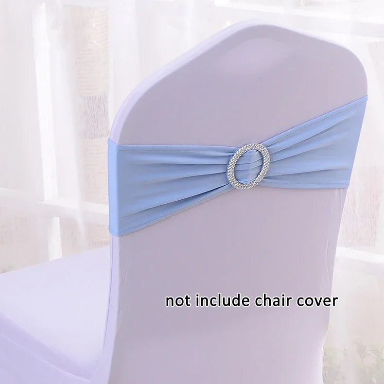 50pcs/lot Stretch Lycra Spandex Chair Covers Bands With