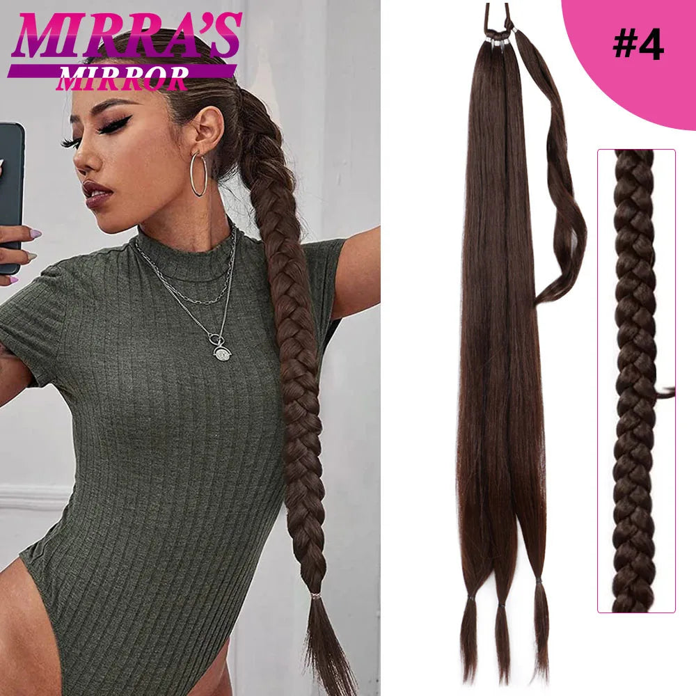 28 Inch Long DIY Braided Ponytail Extension with