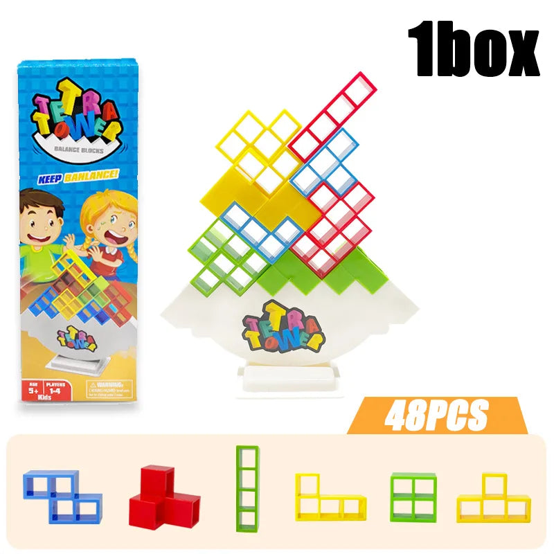 16PCS/32PCS/48PCS Russian Block Cubes Stacking Practice Children's Concentration