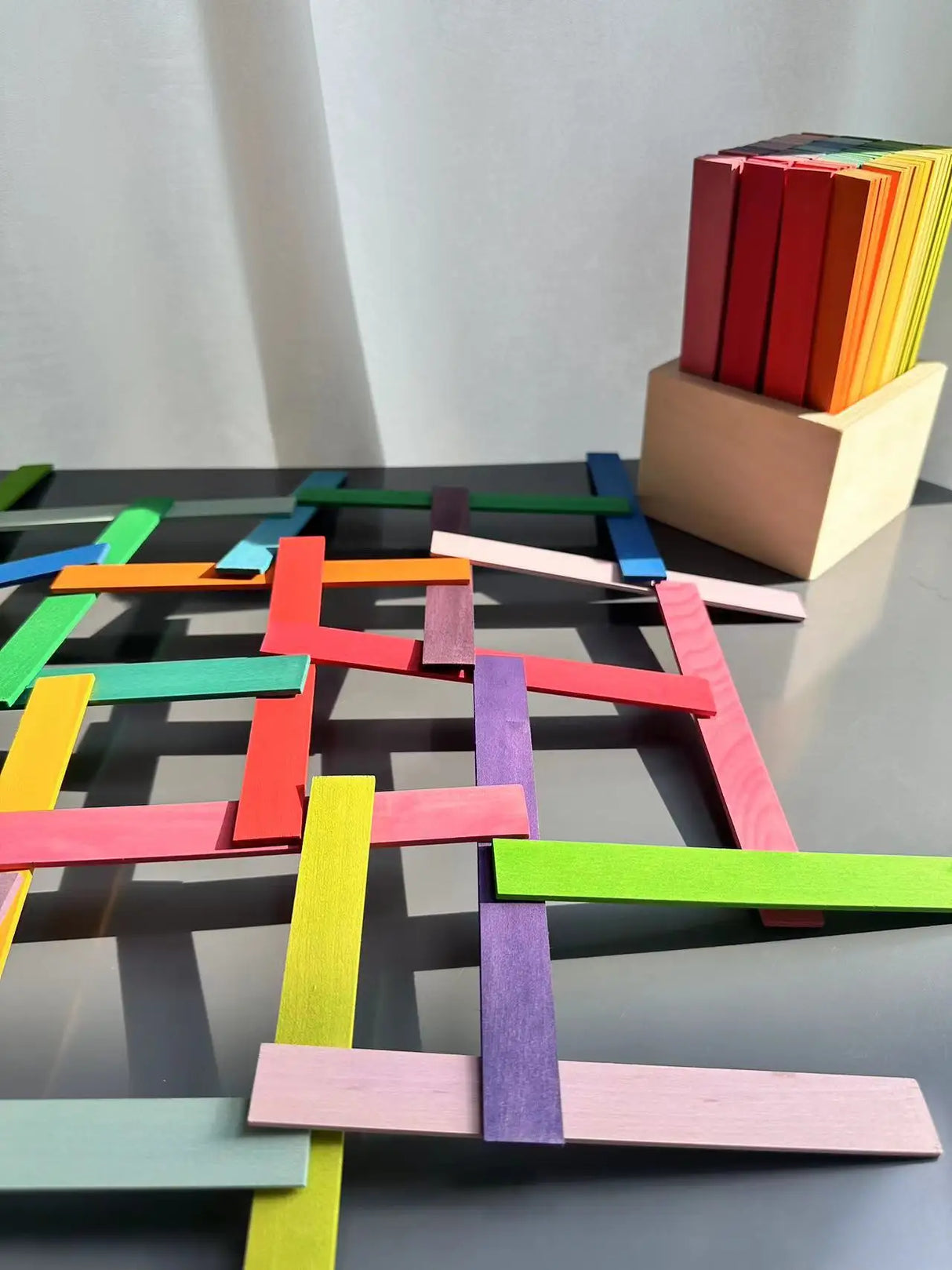 Kids Wooden Toys Pastel Nordic Buiding Blocks Stacking