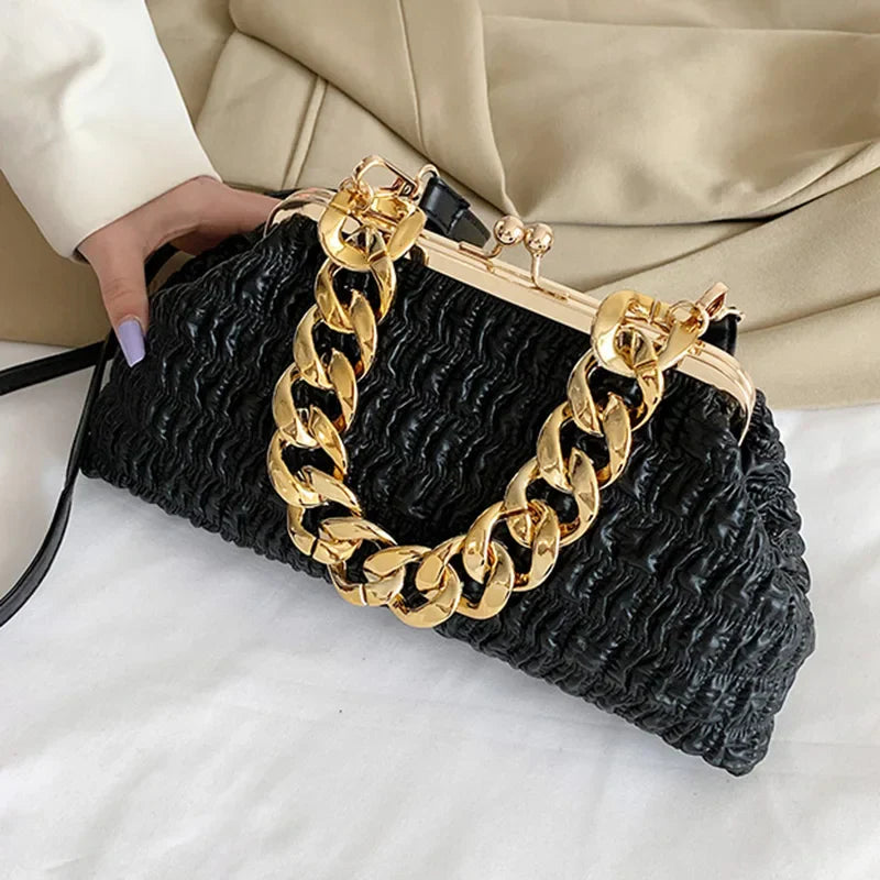 Luxury Brand Women Purple Orange Messenger Bags Shell