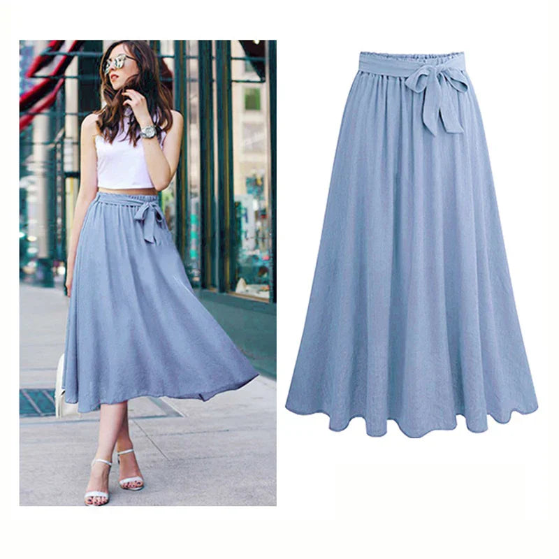 Casual Streetwear Plus Size Long Skirts Women Summer