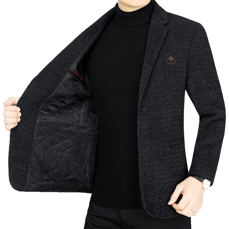 New Men Autumn Winter Cashmere Blazers Suits Jackets
