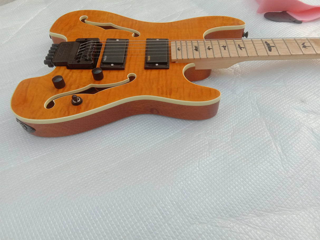 Double F-Hole Integrated Body, Wood Veneer, Feiling Headless