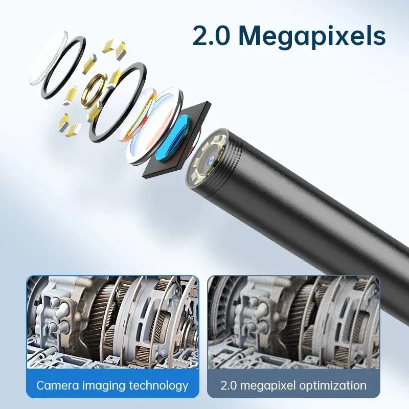 2MP Endoscope Camera IP67 Waterproof 8 MM Hard