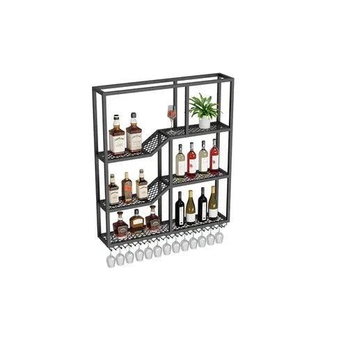 Metalic Wall Mounted Wine Cabinet Restaurant Patio Metalic