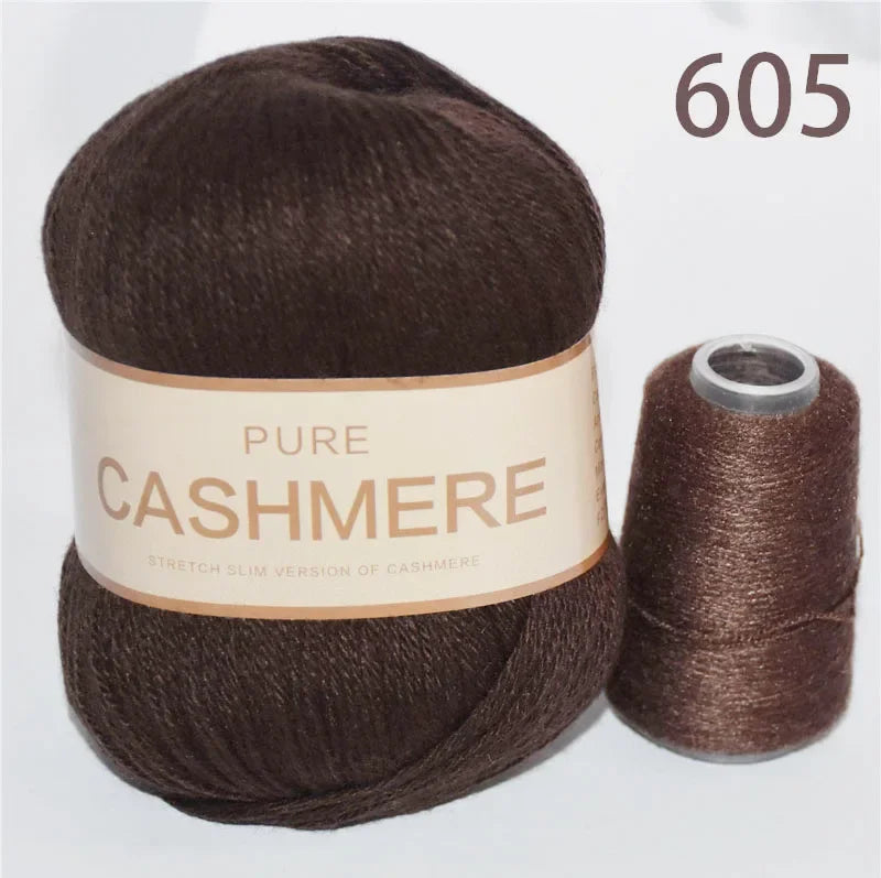 Pure Natural Mongolian Cashmere Yarn Crochet Lana para
