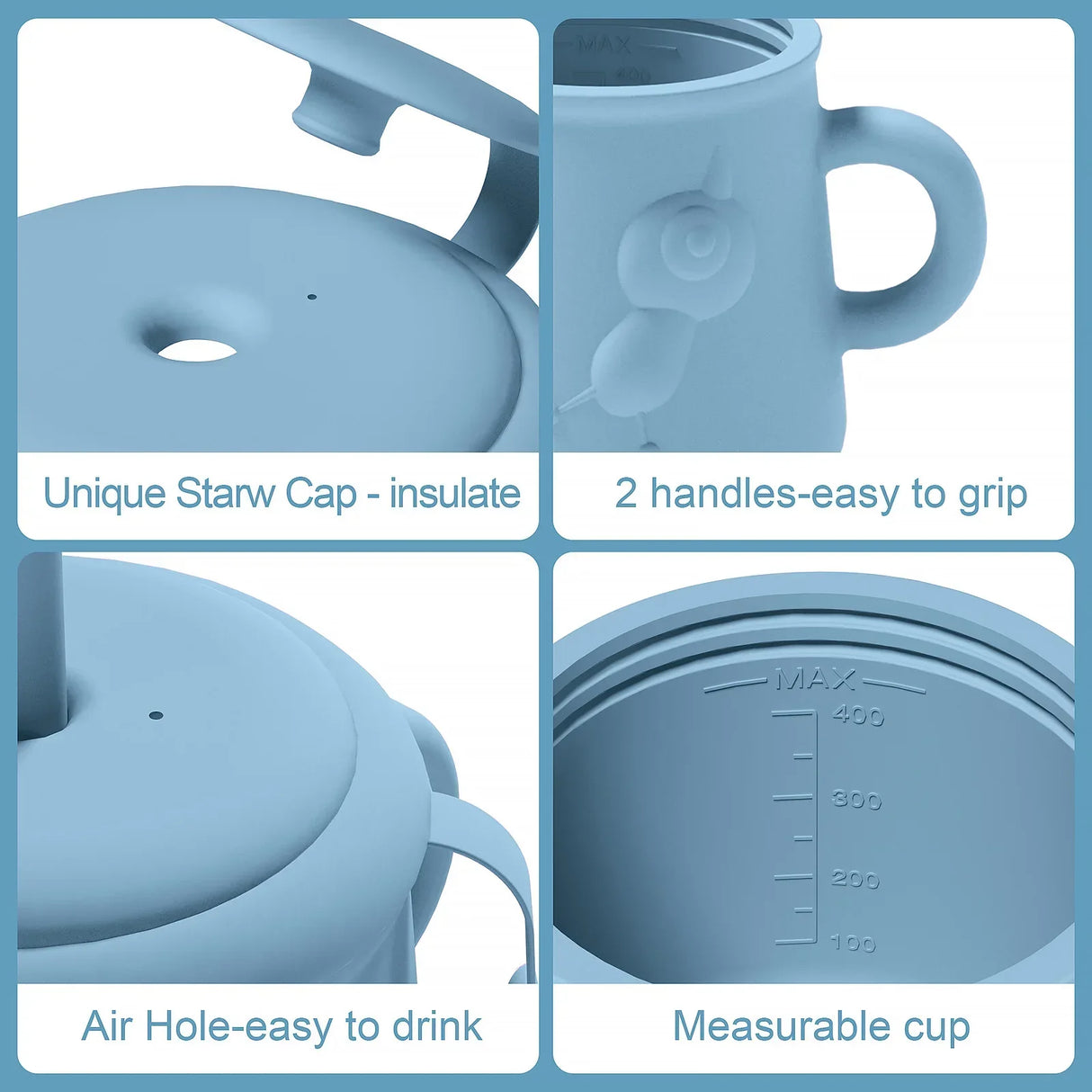 400ML Baby Feeding 2 in 1 Snack Cup