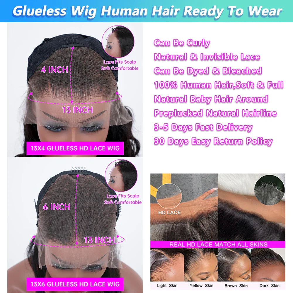 Ginger Orange Lace Front Human Hair Wigs 13x4