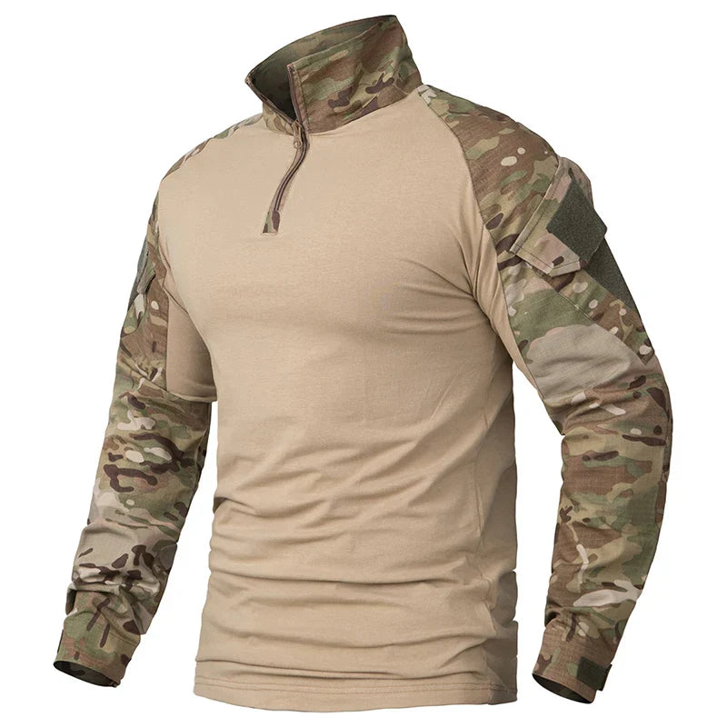 Men's Camouflage Tactical Shirt Long Sleeve Soldiers Army