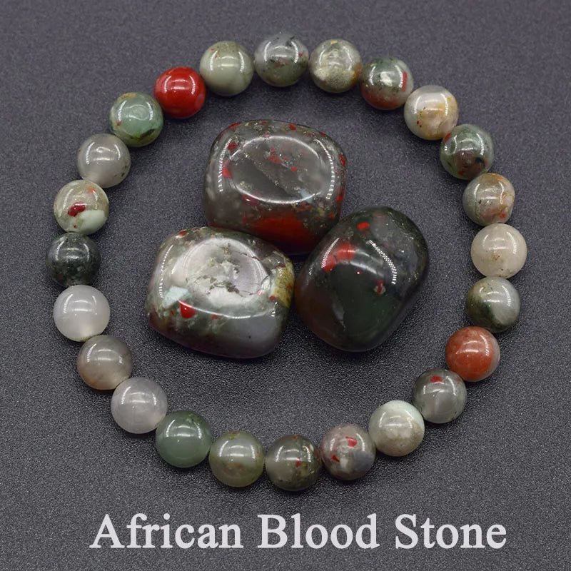 Real Natural Labradorite Stone Bead Bracelet Men Women