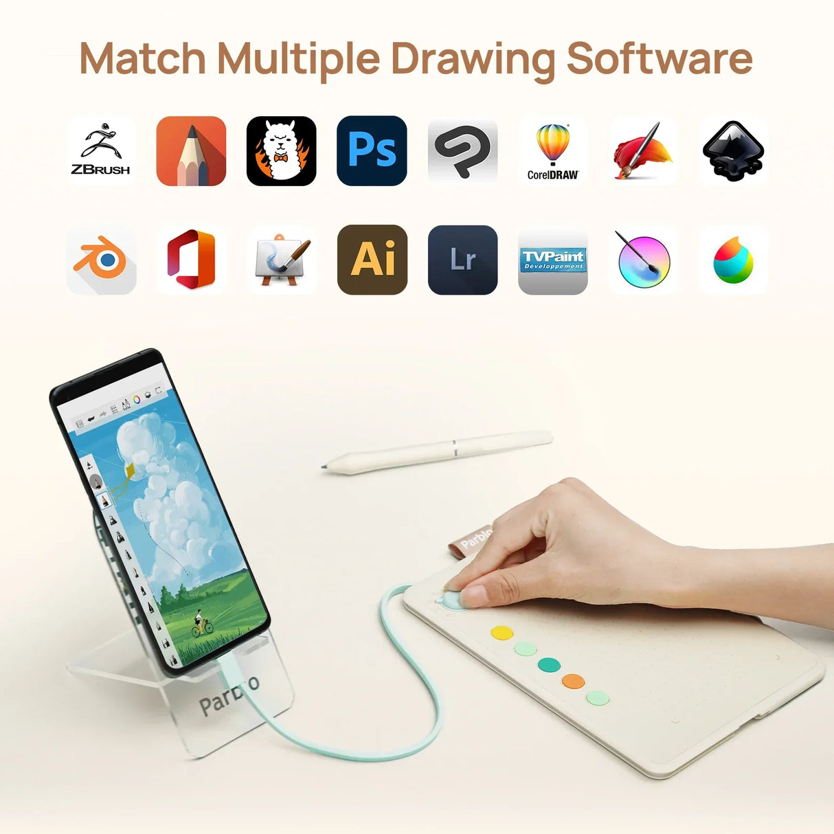 Parblo Ninos Q Graphic Tablet Digital Drawing Tablet
