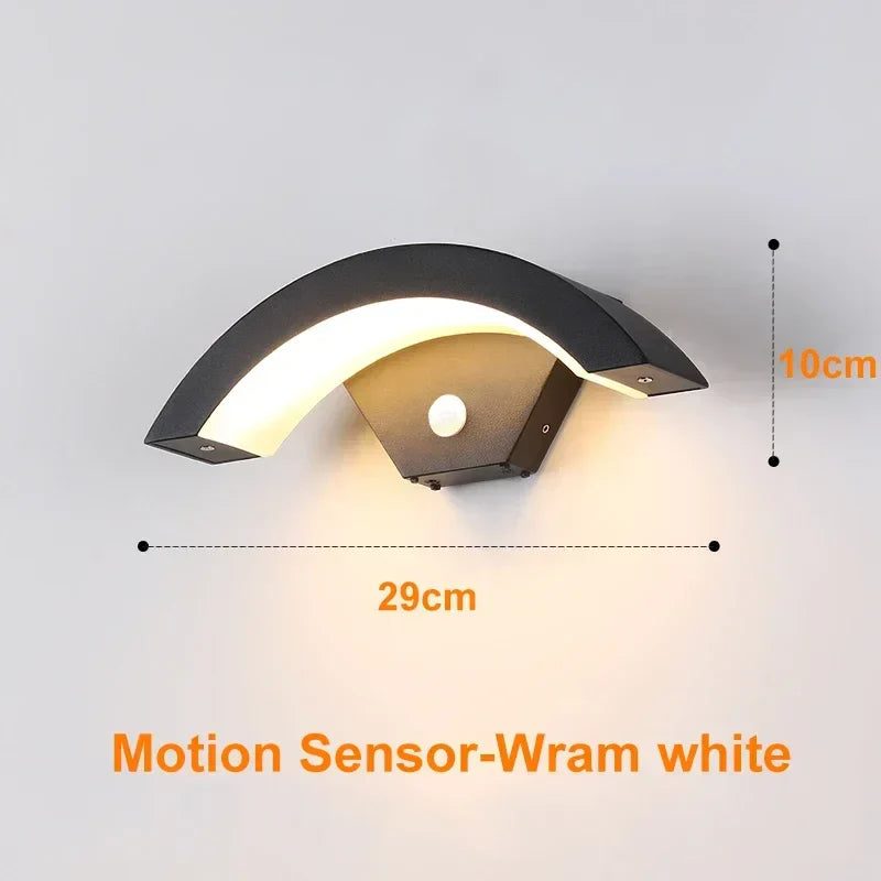 Moden waterproof outdoor wall lamp PIR motion sensor