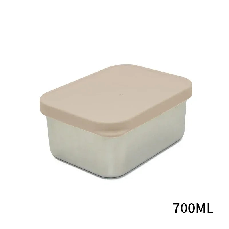 Bpa Free Lunch Box Stainless Steel White Silicone