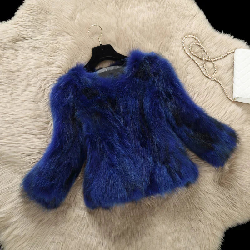 Fur coat New natural raccoon fur coat women's