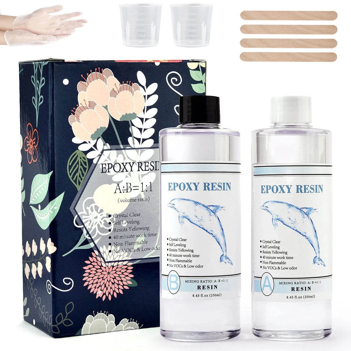 1:1 AB Crystal Epoxy Resin Glue Kit With