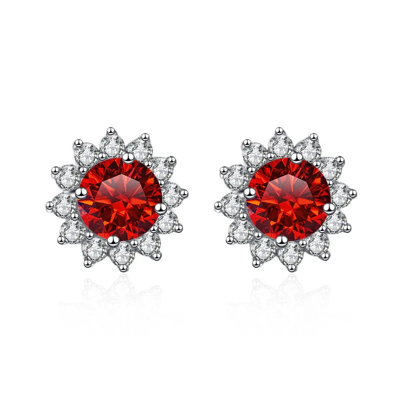 JoyceJelly 1 carat D Color Moissanite Diamond Earrings