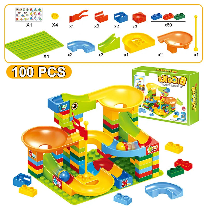 Big Size Blocks Marble Race Run Particle Scenes