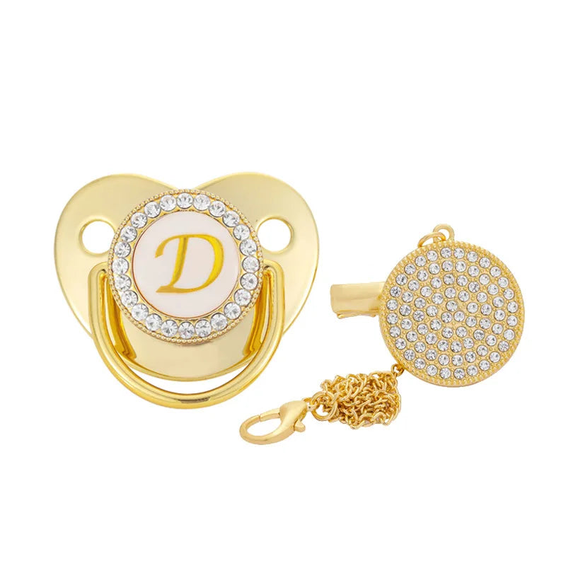 2023New Gold Diamond Baby Pacifier With With Dust