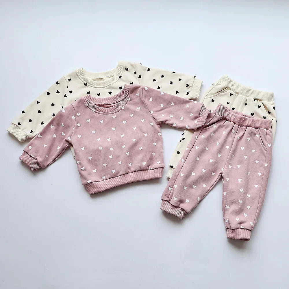 MILANCEL Baby Clothing Set Full Heart Kids Boys