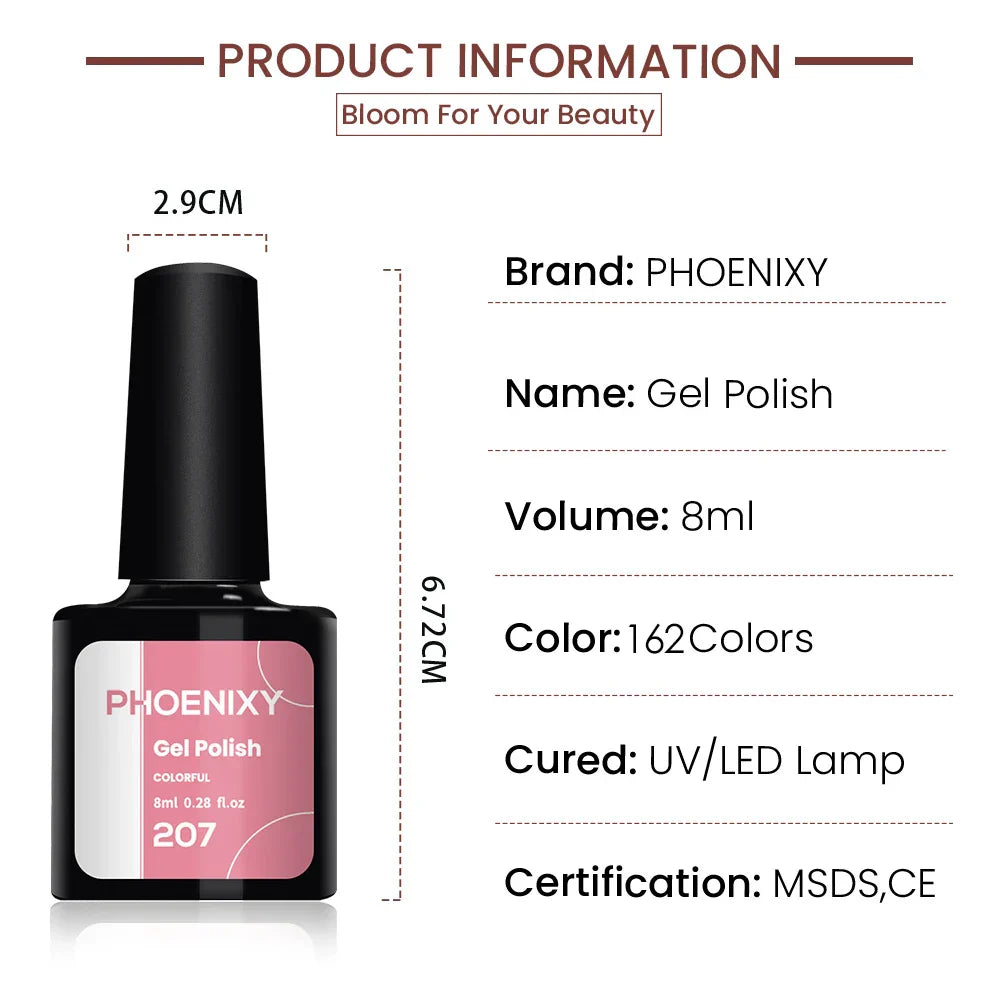 PHOENIXY Gel Nail Polish Set with 36W Nail