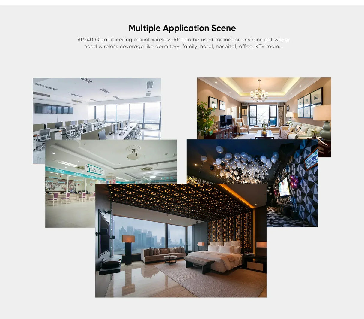 KuWFi 1200Mbps Wi-fi router Ceiling Mount Ethernet Port