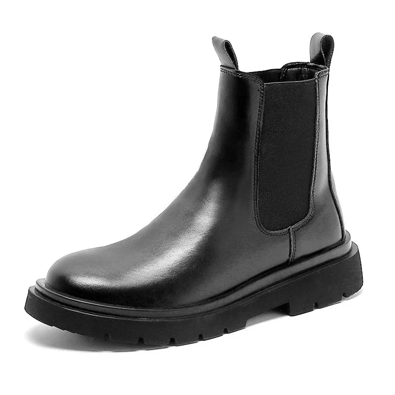 Chelsea Boots Men's Casual Leather Biker Boot High
