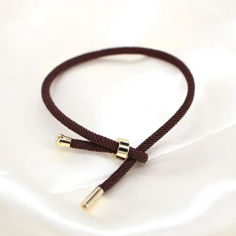 50PCS, Colorful Thread Rope Couple Bracelet Gold Copper