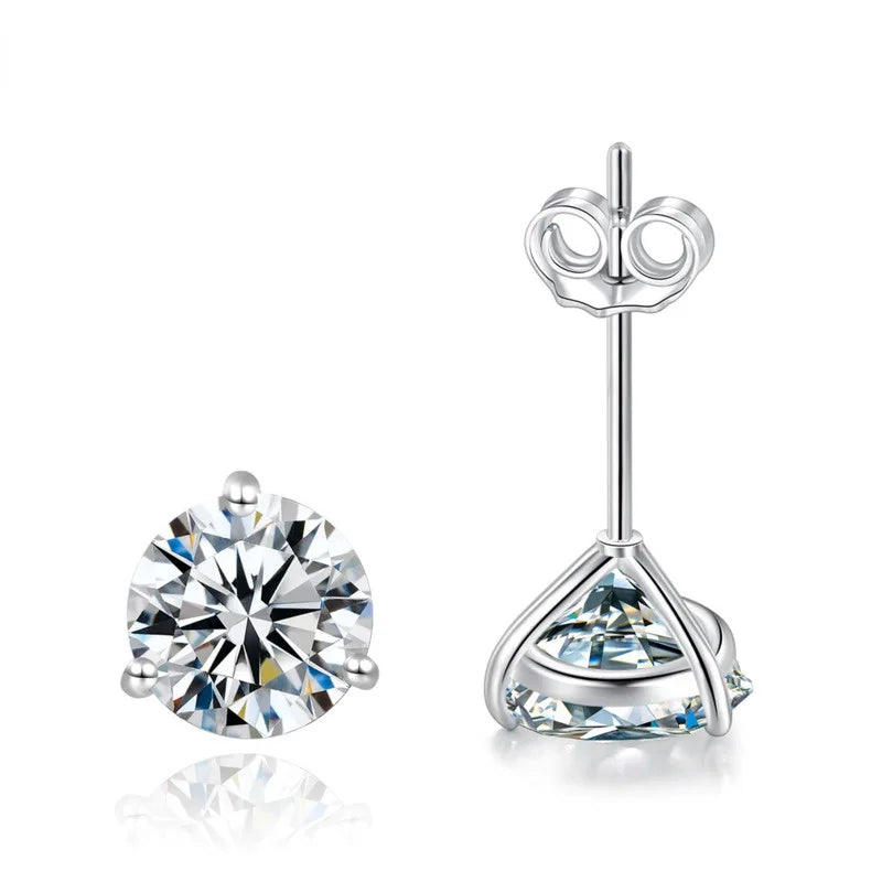 Gica Gema Premium 0.5-1ct Moissanite Diamond Stud Earrings