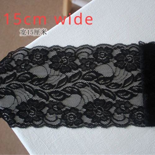 Elastic Hollow Floral Embroidery Lace Ribbon, DIY Apparel
