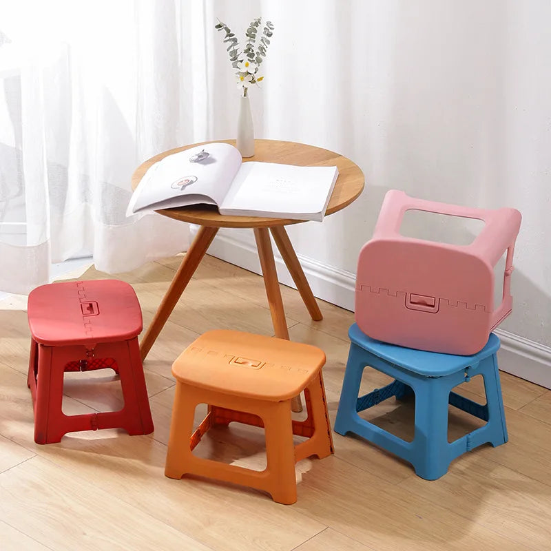 Japanese-style Portable Household Folding Stool Kids Child Plastic