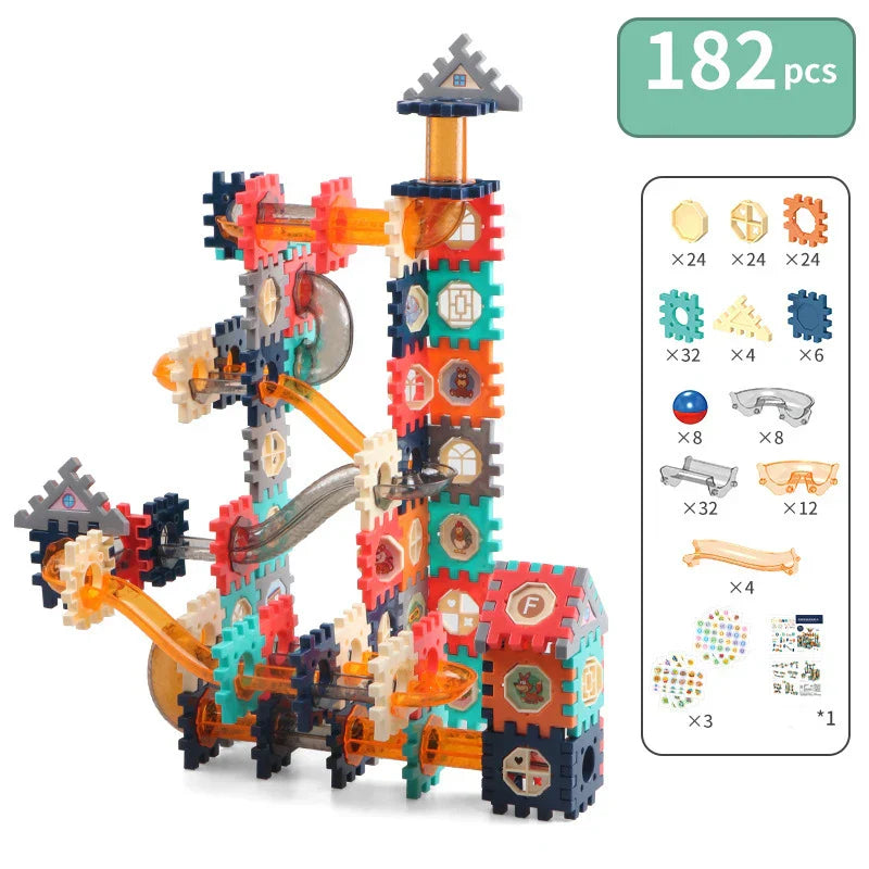 Marble Run Race Track Building Blocks Toys Kids