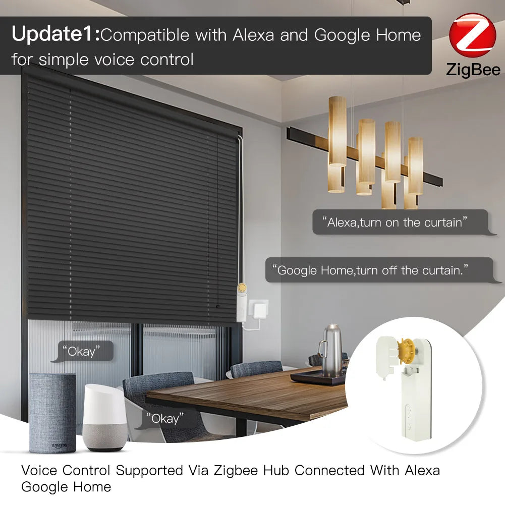 MOES New ZigBee Smart DIY Motorized Roller Blinds/Shades