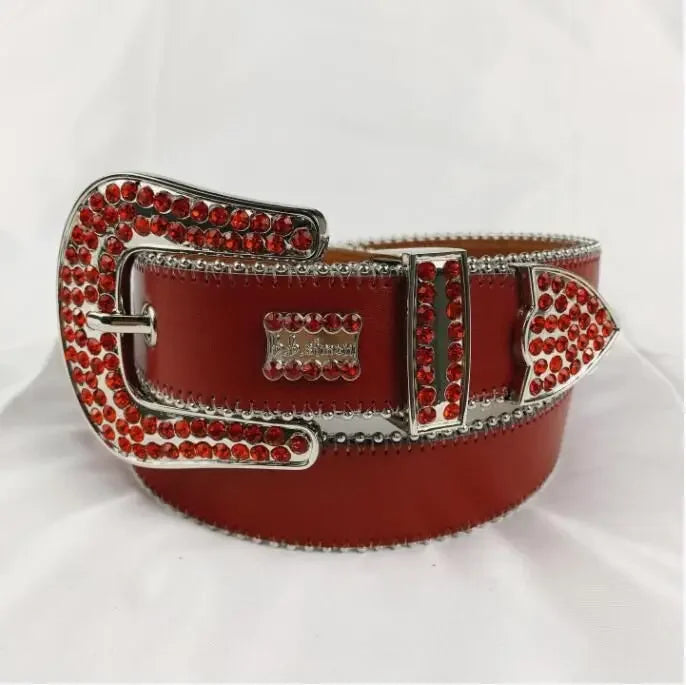 Rhinestone Belts for Women Luxury Diamond Strap Cowgirl