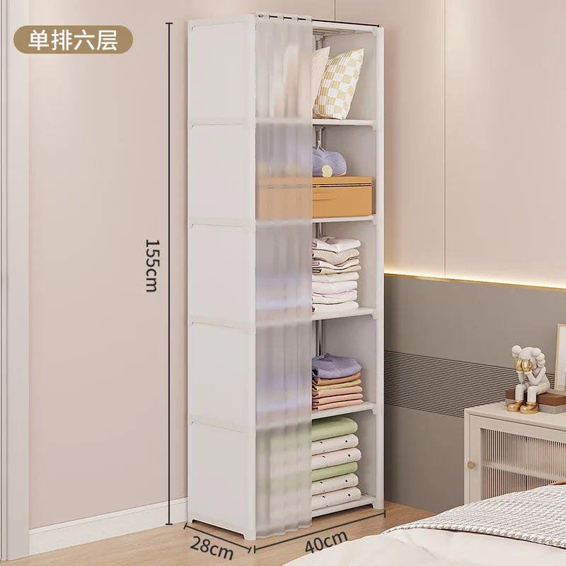 Multipurpose Dustproof Wardrobe for Household, Simple Assembly Storage