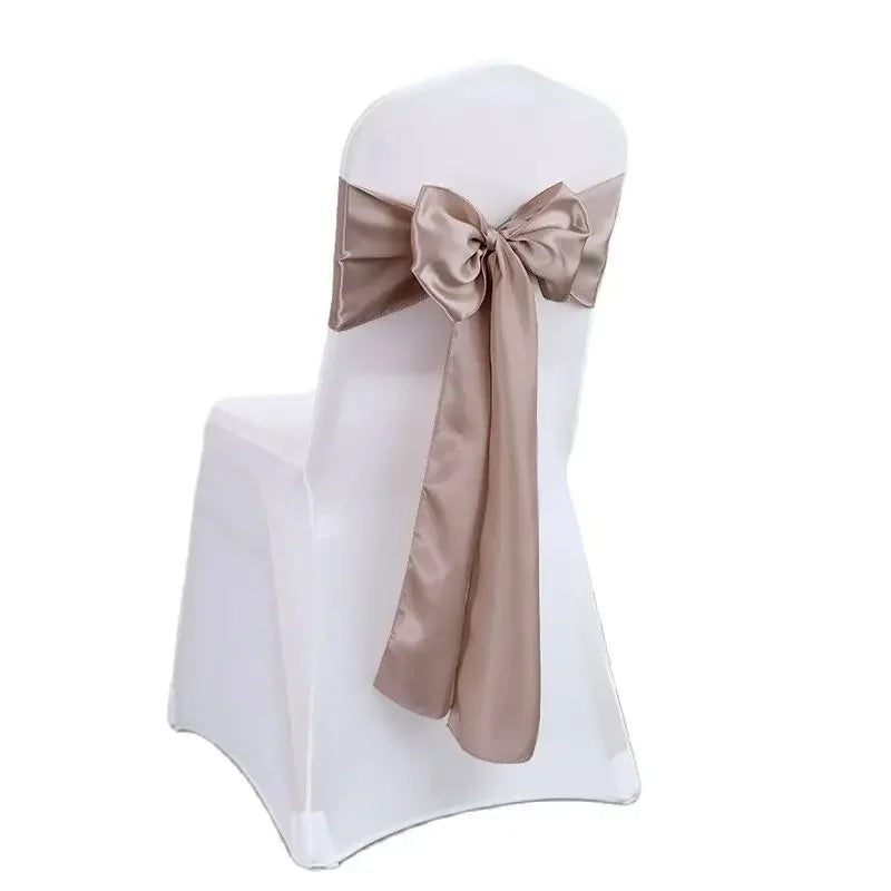 Wholesale 10/50pcs Satin Chair Bow Sashes Wedding Chair